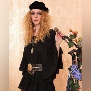 The Hippie Shake Desert Angel Sleeve Black Top